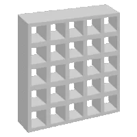 Elemento vazado Cobogó de concreto Antichuva 25 furos