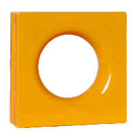 Elemento vazado de louça esmaltado Lua Amarelo Girassol