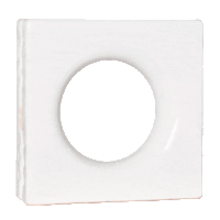 Elemento vazado de louça esmaltado Lua Branco