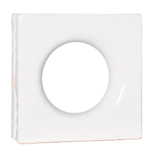 Elemento vazado de louça esmaltado Lua Branco