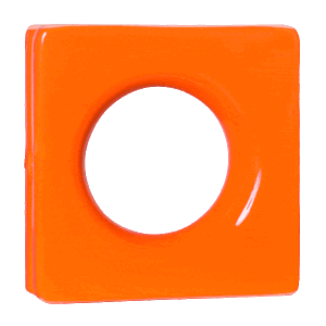 Elemento vazado de louça esmaltado Lua Laranja
