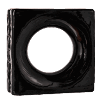 Elemento vazado de louça esmaltado Lua Preto