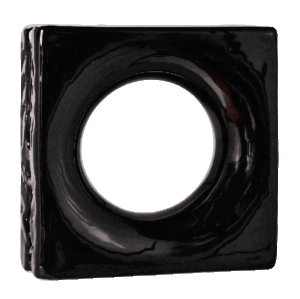 Elemento vazado de louça esmaltado Lua Preto