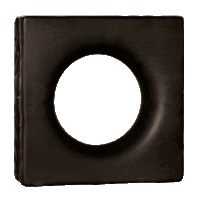 Elemento vazado de louça esmaltado Lua Preto Fosco