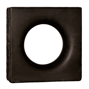 Elemento vazado de louça esmaltado Lua Preto Fosco