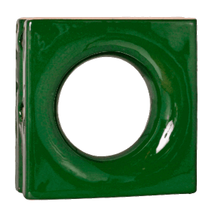 Elemento vazado de louça esmaltado Lua Verde Hortelã