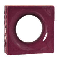 Elemento vazado de louça esmaltado Lua Violeta