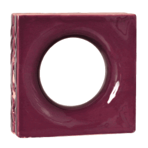 Elemento vazado de louça esmaltado Lua Violeta