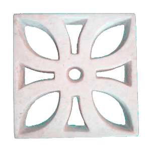 Elemento vazado de concreto Flor 39x39x05cm
