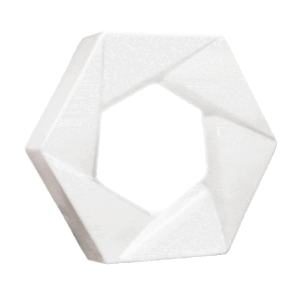 Elemento vazado esmaltado Foco Branco