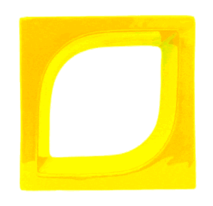 Elemento vazado esmaltado Pétala Amarelo Canário