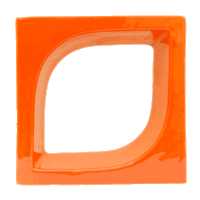 Elemento vazado esmaltado Pétala Laranja