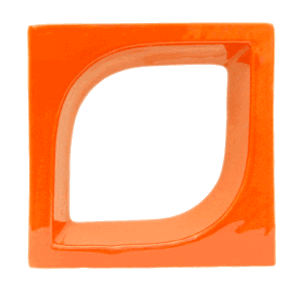 Elemento vazado esmaltado Pétala Laranja