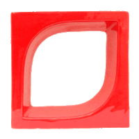 Elemento vazado esmaltado Pétala Vermelho