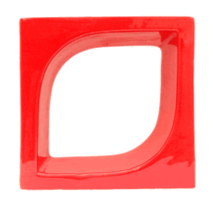 Elemento vazado esmaltado Pétala Vermelho
