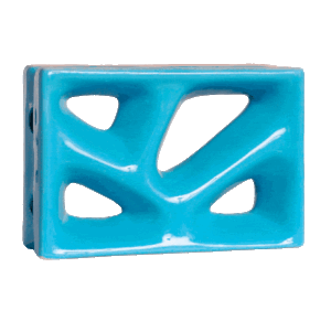 Elemento vazado esmaltado Rama Azul Céu