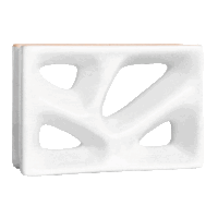 Elemento vazado esmaltado Rama Branco