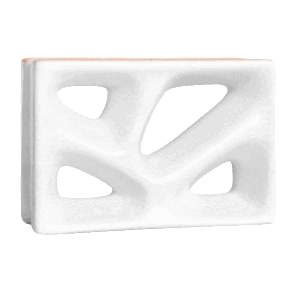 Elemento vazado esmaltado Rama Branco