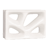 Elemento vazado esmaltado Rama Branco Fosco