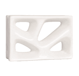 Elemento vazado esmaltado Rama Branco Fosco
