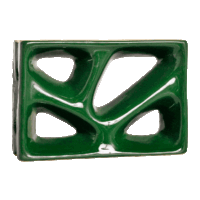 Elemento vazado esmaltado Rama Verde Hortelã