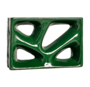Elemento vazado esmaltado Rama Verde Hortelã
