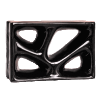 Elemento vazado esmaltado Rama Preto