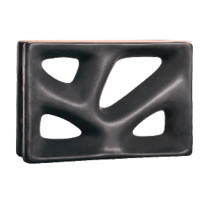 Elemento vazado esmaltado Rama Preto Fosco