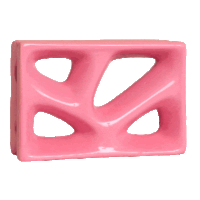 Elemento vazado esmaltado Rama Rosa