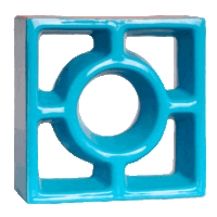 Elemento vazado esmaltado Redondo Azul Céu
