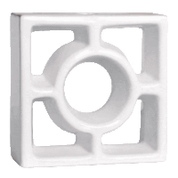 Elemento vazado esmaltado Redondo Branco