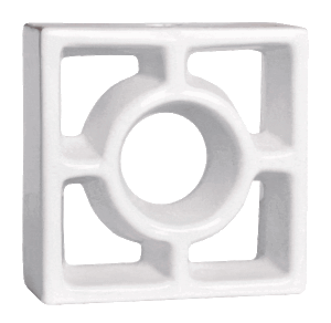 Elemento vazado esmaltado Redondo Branco