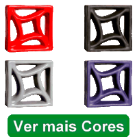 Elemento vazado de louça esmaltado Estrela *Todas as Cores