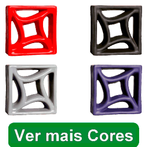 Elemento vazado de louça esmaltado Estrela *Todas as Cores