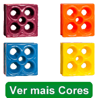 Elemento vazado de louça esmaltado Flor *Todas as Cores