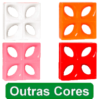 Elemento vazado de louça esmaltado Folha *Todas as Cores