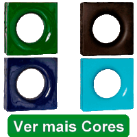 Elemento vazado de louça esmaltado Lua *Todas as Cores