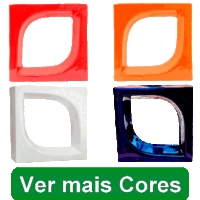 Elemento vazado de louça esmaltado Pétala *Todas as Cores