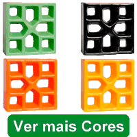 Elemento vazado de louça esmaltado Reto Xis *Todas as Cores