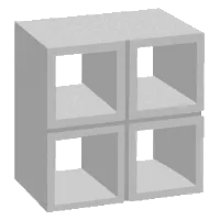 Elemento vazado Cobogó de concreto 4 furos