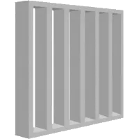 Elemento vazado Cobogó de concreto 7 lâminas