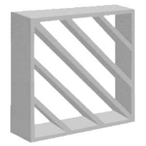Elemento vazado Cobogó de concreto Diagonal