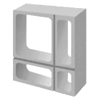 Elemento vazado Cobogó de concreto Geométrico