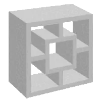 Elemento vazado Cobogó de concreto Quadrado Cruz