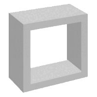 Elemento vazado de concreto 1 furo 19x19x10cm