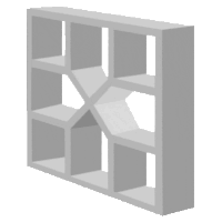 Elemento vazado Cobogó de concreto Xis